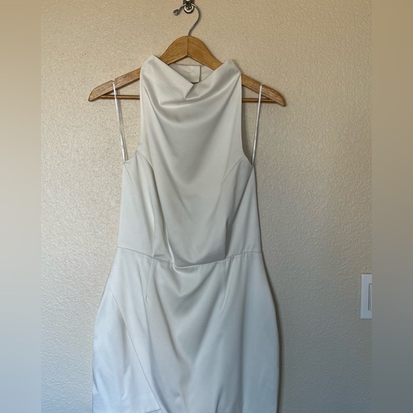 Elliat | Ivory Camo Blouson Halter Dress - Picture 7 of 15